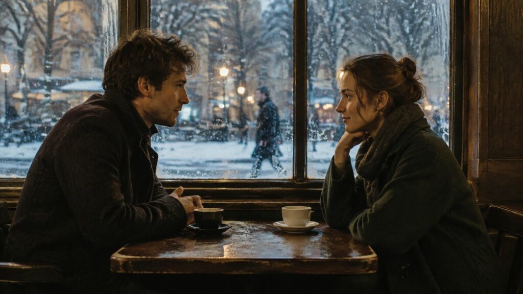 Escena fotorrealista para «Café para dos inviernos», escrito publicado en Incoherencias