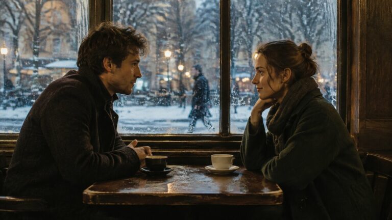 Escena fotorrealista para «Café para dos inviernos», escrito publicado en Incoherencias