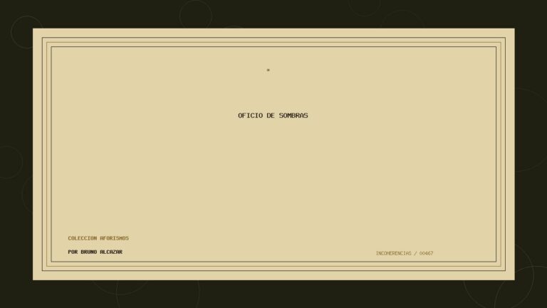Portada de Oficio de sombras, obra de Bruno Alcazar