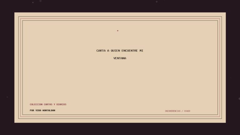 Portada de Carta a quien encuentre mi ventana, obra de Vera Montalban