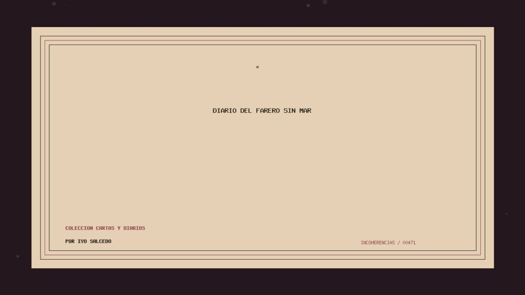 Portada de Diario del farero sin mar, obra de Ivo Salcedo