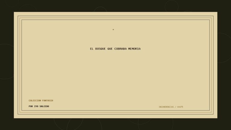 Portada de El bosque que cobraba memoria, obra de Ivo Salcedo