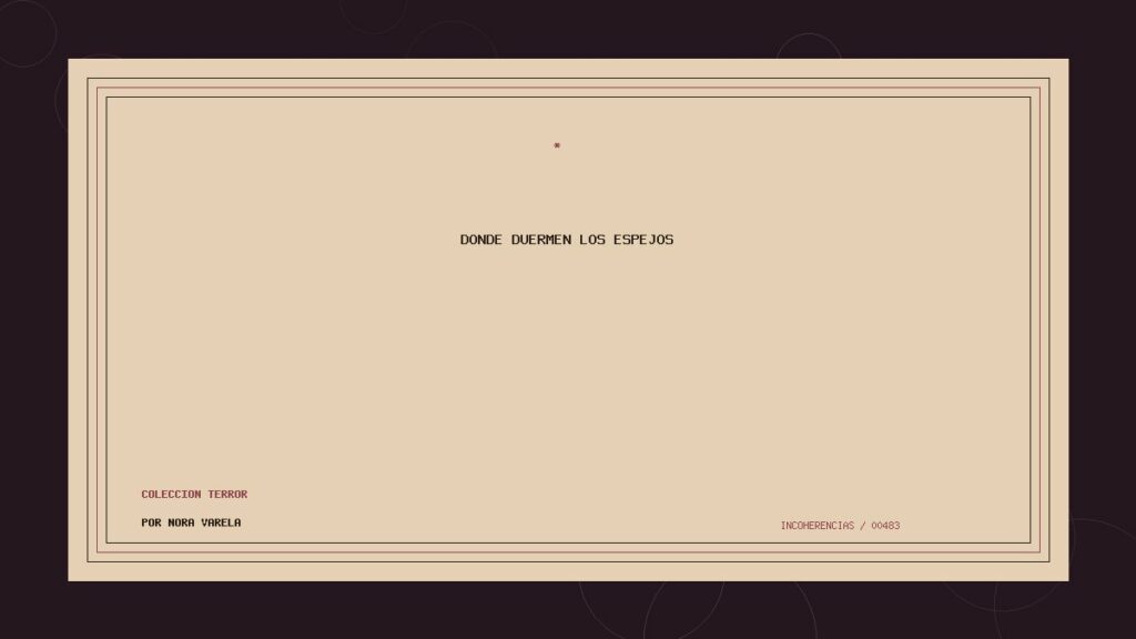 Portada de Donde duermen los espejos, obra de Nora Varela