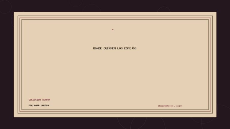 Portada de Donde duermen los espejos, obra de Nora Varela