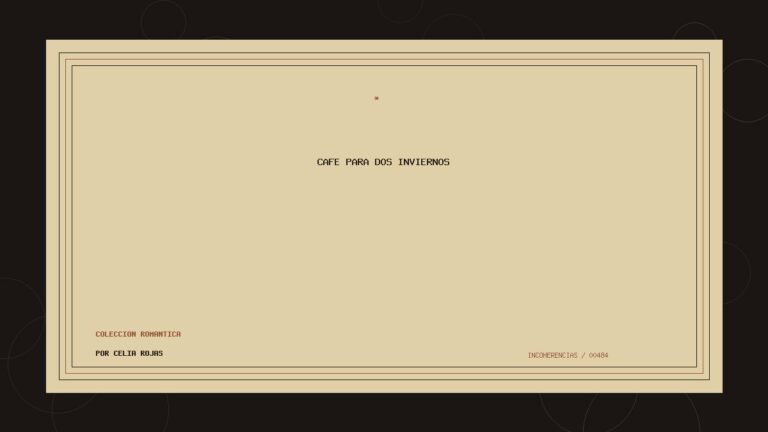 Portada de Café para dos inviernos, obra de Celia Rojas