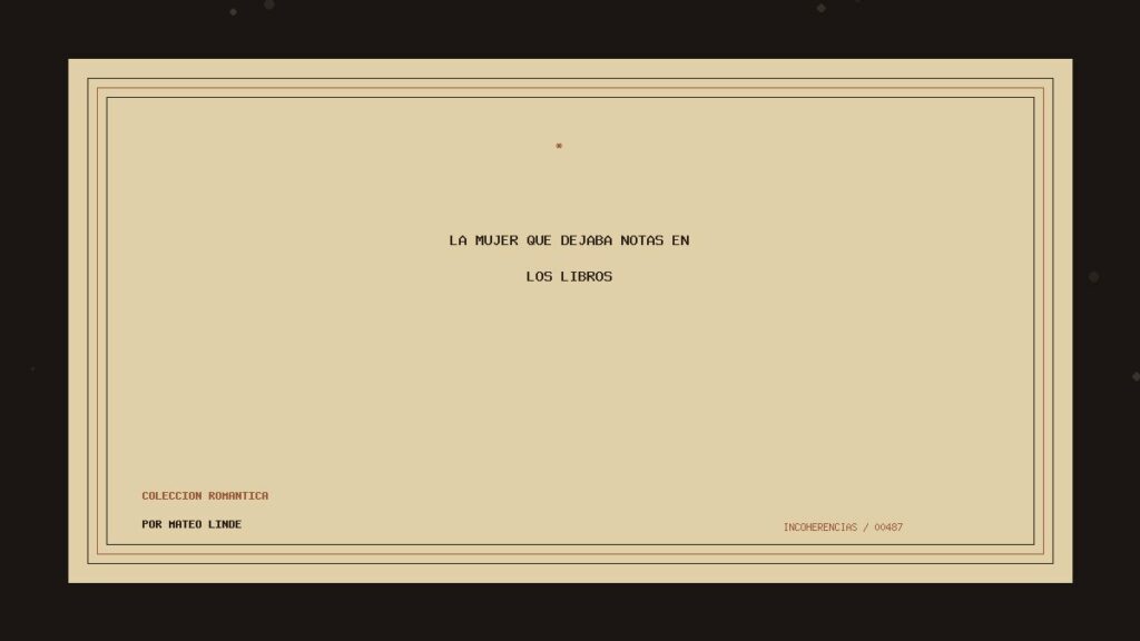 Portada de La mujer que dejaba notas en los libros, obra de Mateo Linde