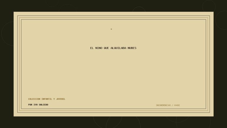 Portada de El niño que alquilaba nubes, obra de Ivo Salcedo