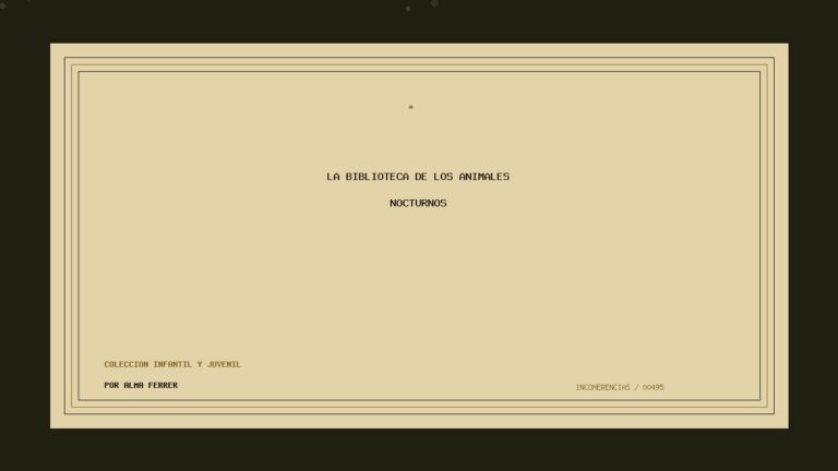 Portada de La biblioteca de los animales nocturnos, obra de Alma Ferrer
