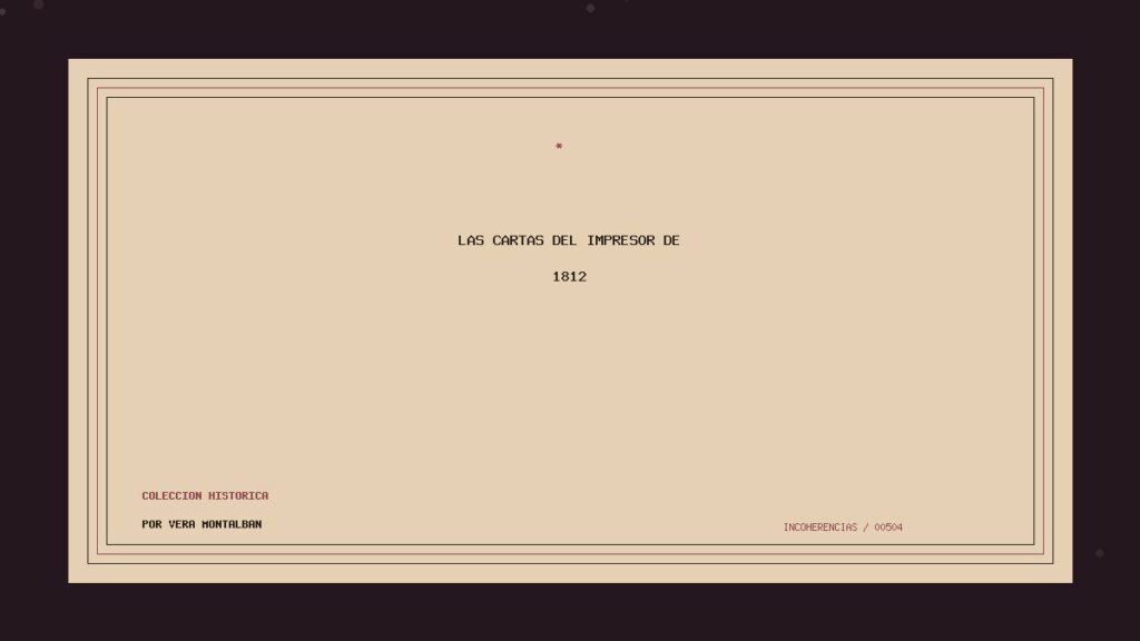 Portada de Las cartas del impresor de 1812, obra de Vera Montalban