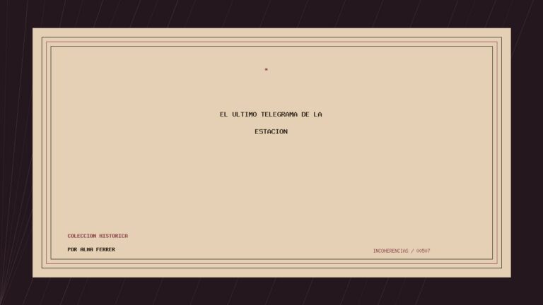 Portada de El último telegrama de la estación, obra de Alma Ferrer