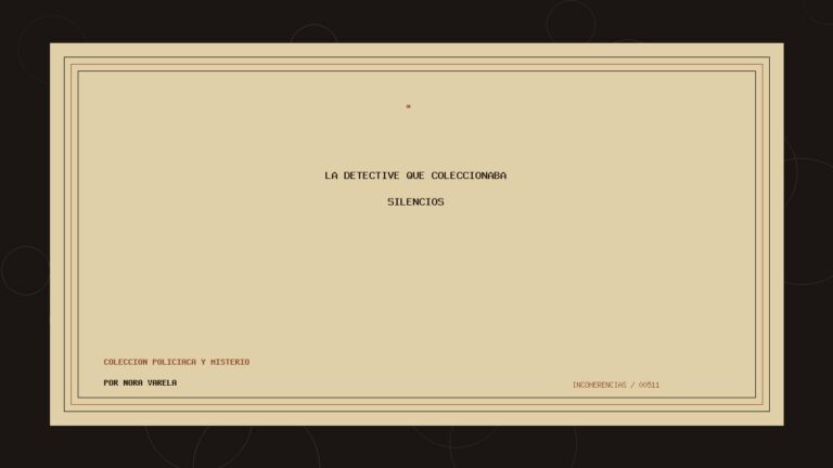 Portada de La detective que coleccionaba silencios, obra de Nora Varela
