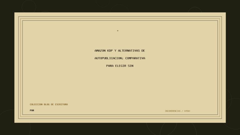 Portada de Amazon KDP y alternativas de autopublicación: comparativa para elegir sin equivocarte, obra de