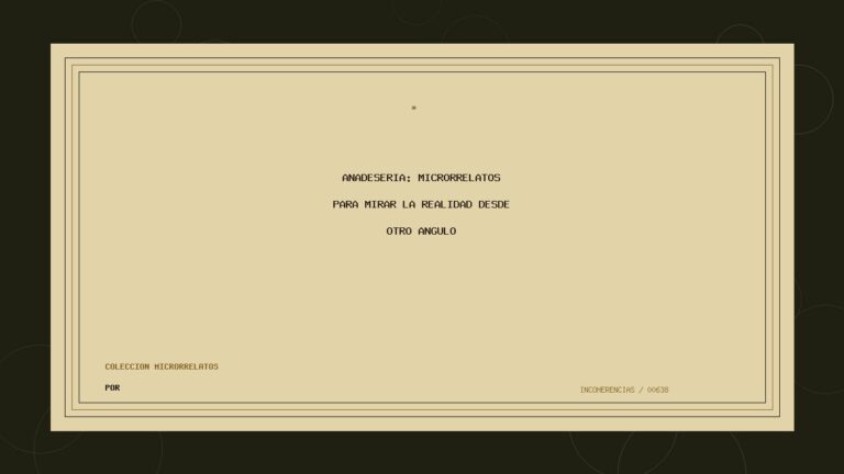 Portada de Anadesería: microrrelatos para mirar la realidad desde otro ángulo, obra de