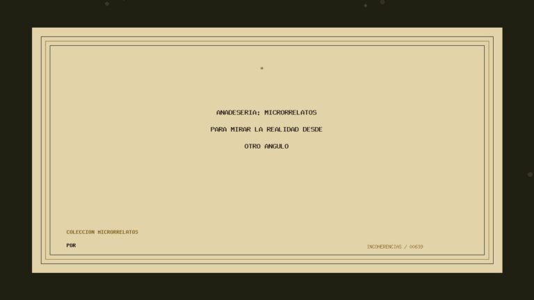Portada de Anadesería: microrrelatos para mirar la realidad desde otro ángulo, obra de 