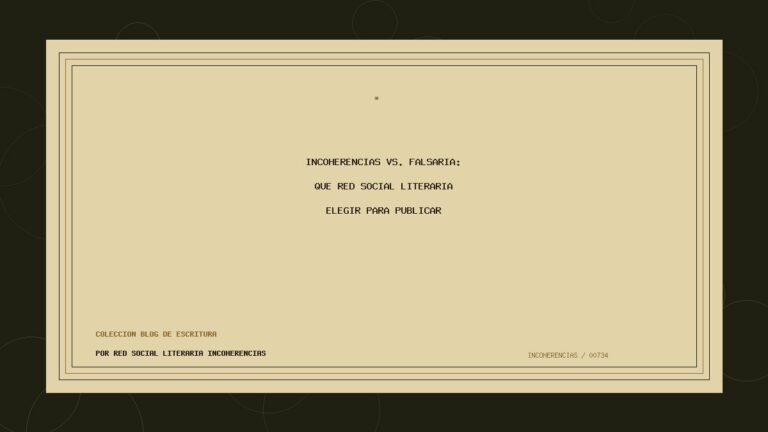 Portada de Incoherencias vs. Falsaria: qué red social literaria elegir para publicar tus escritos, obra de Red Social Literaria Incoherencias