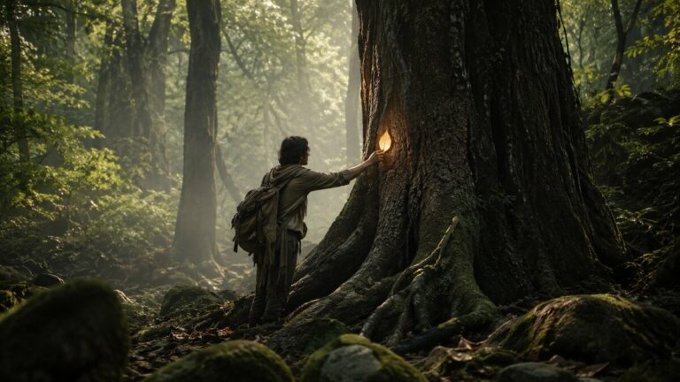 Escena fotorrealista para «El bosque que cobraba memoria», escrito publicado en Incoherencias