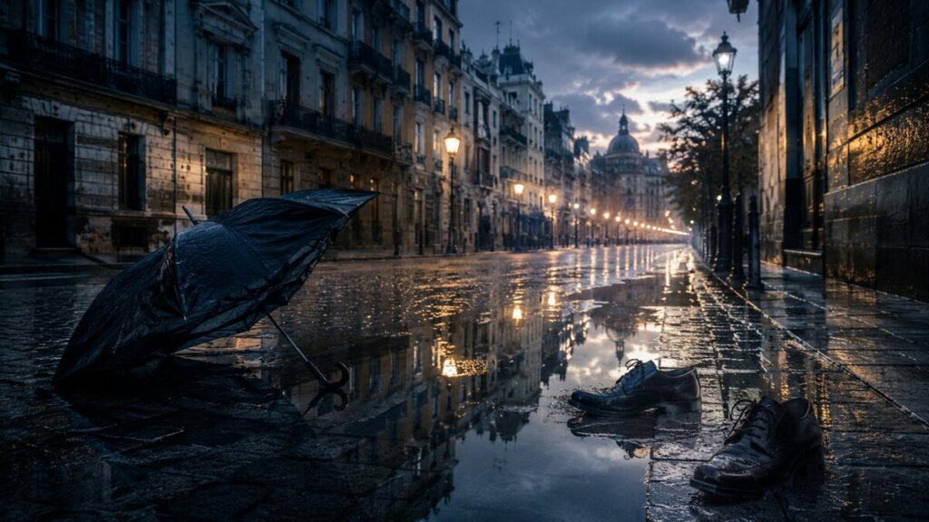 Escena fotorrealista para «Inventario de la lluvia», escrito publicado en Incoherencias