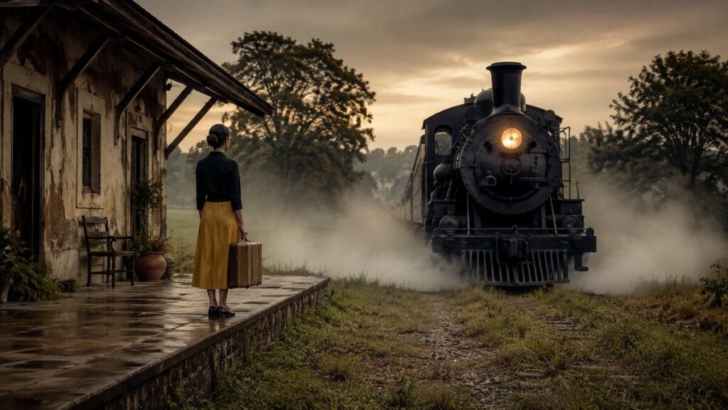 Escena fotorrealista para «La casa donde terminan los trenes», escrito publicado en Incoherencias