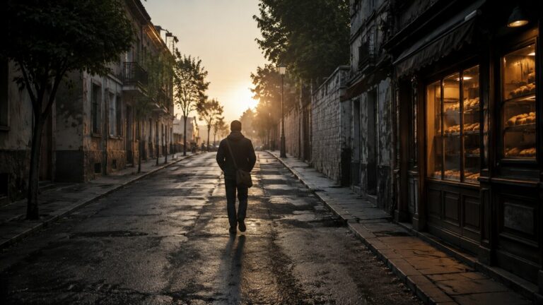 Escena fotorrealista para «La ciudad que aprende nuestros pasos», escrito publicado en Incoherencias